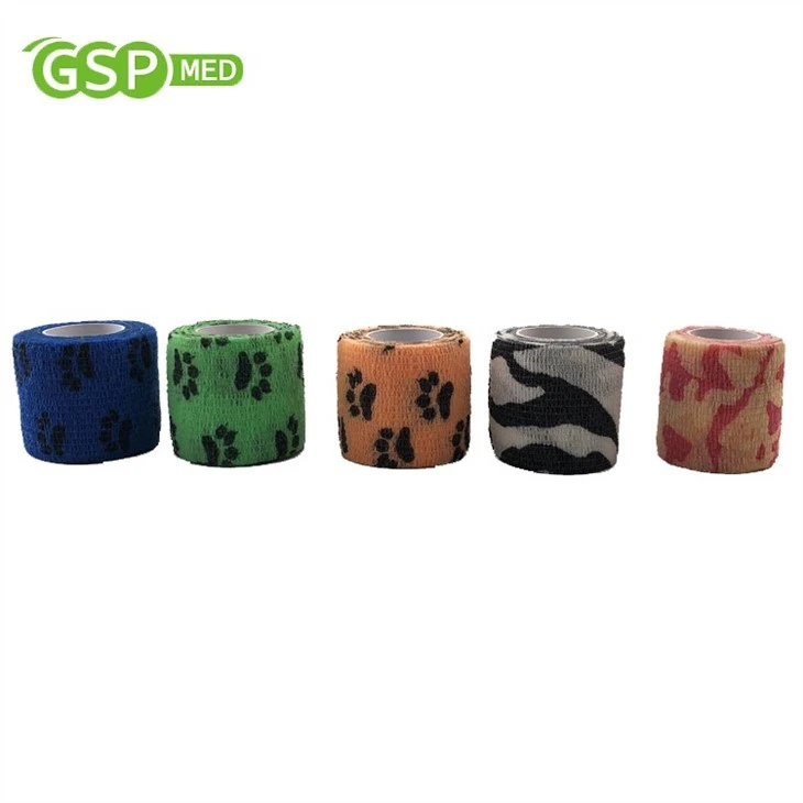 Hot Sale Class 1 5cm*4.5m Easy Tear Printed Logo Cohesive Tape